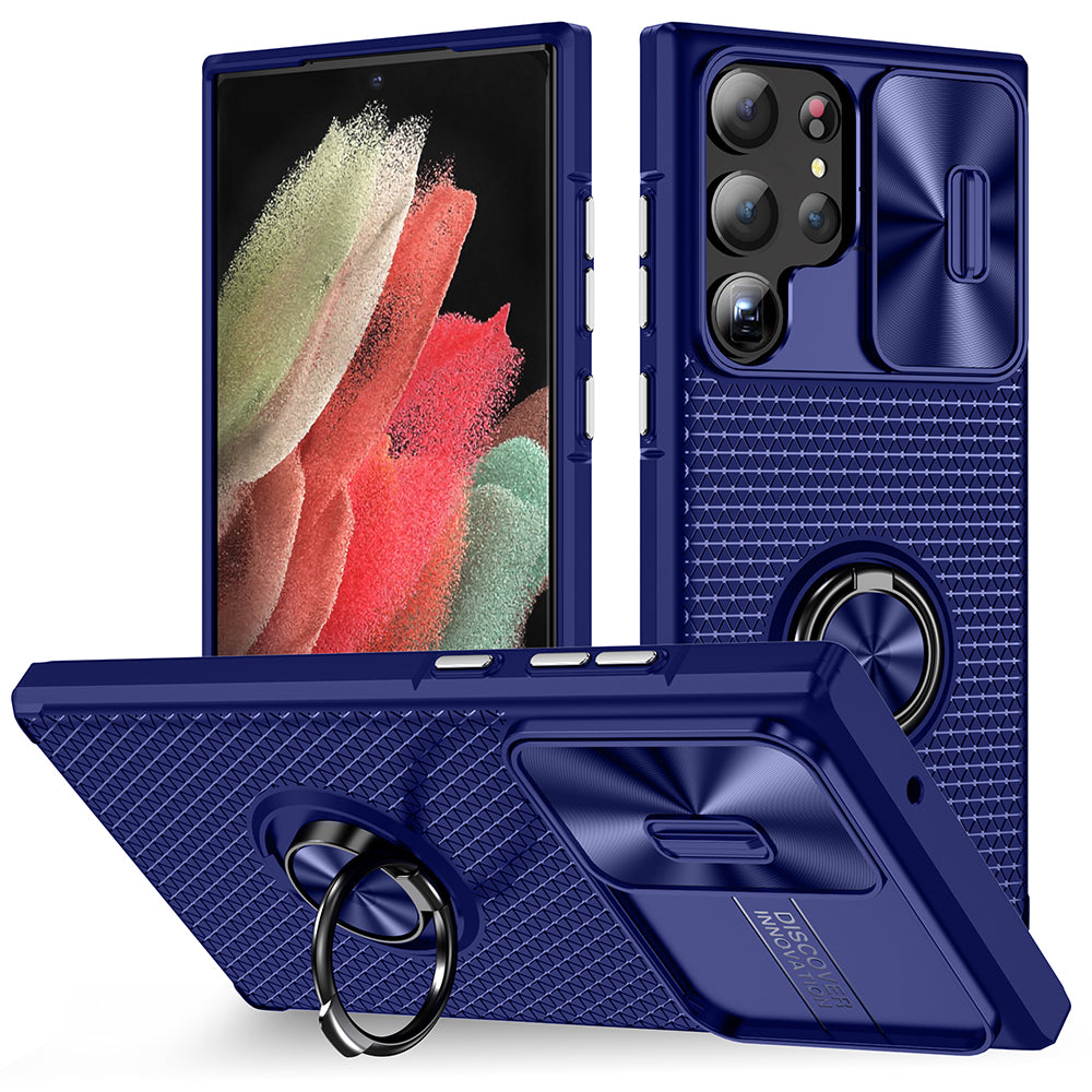 For Samsung Galaxy S23 Ultra Kickstand Phone Case PC TPU Back Rugged Cover with Slide Camera Protection For Samsung Galaxy S23 Ultra Kickstand Phone Case PC TPU Back Rugged Cover with Slide Camera Protection